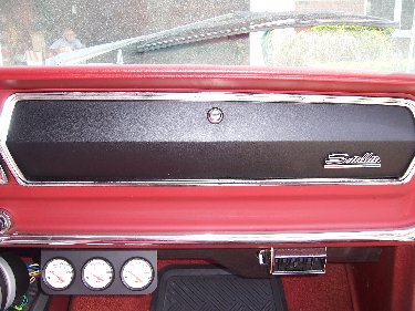 1967 Plymouth Satellite View of Glove Compartment Door and Dash Board
